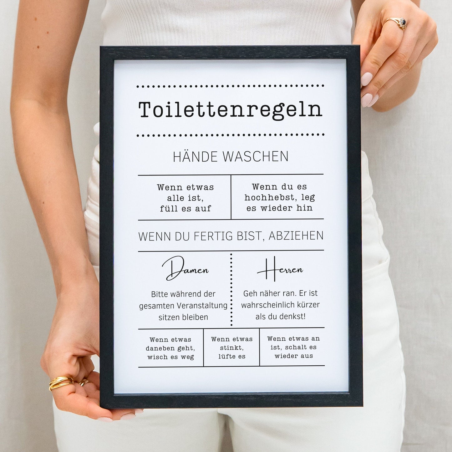 Toilettenregeln Bild Badezimmer Poster Gäste WC Deko Für Die Toilette