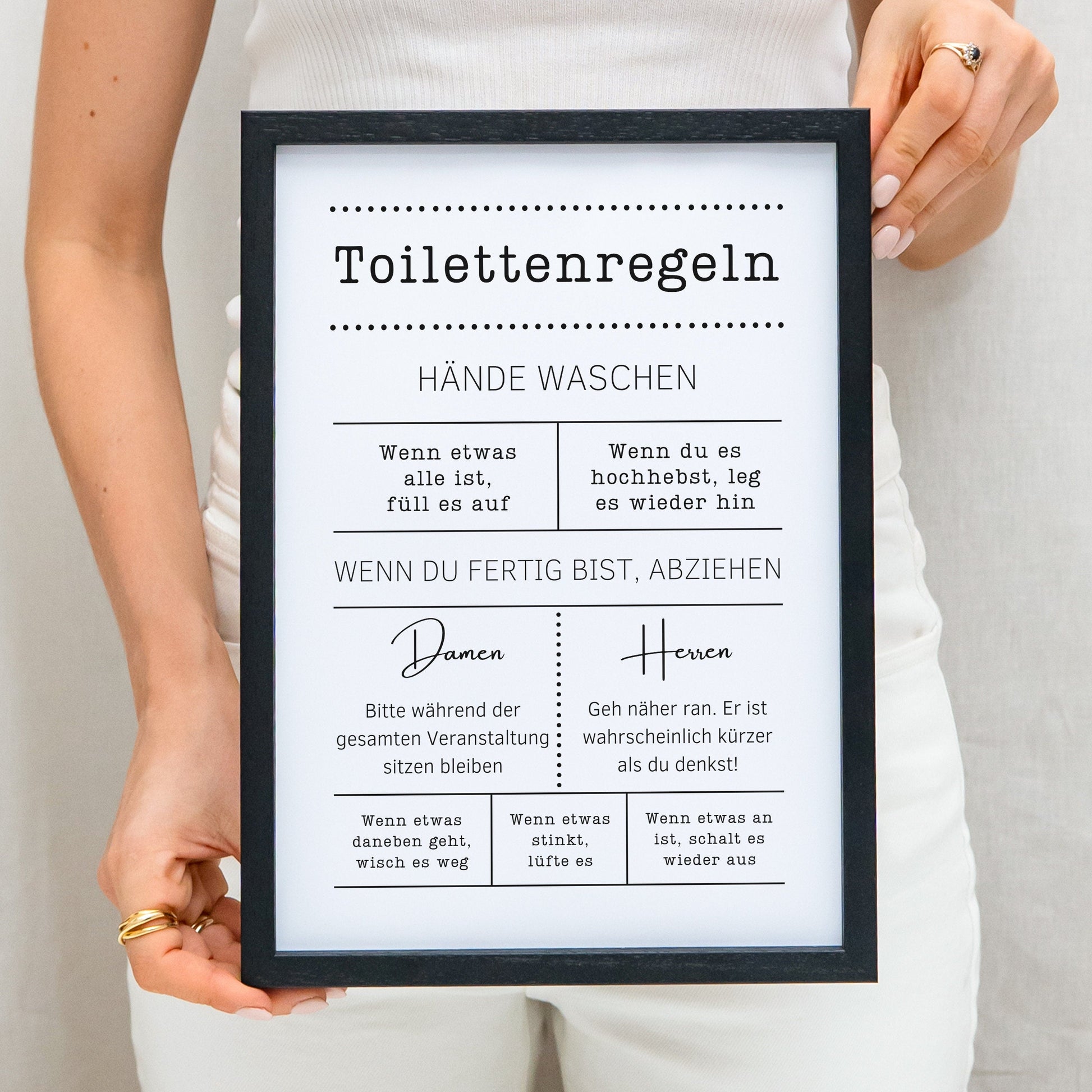 Toilettenregeln Bild Badezimmer Poster Gäste WC Deko Für Die Toilette