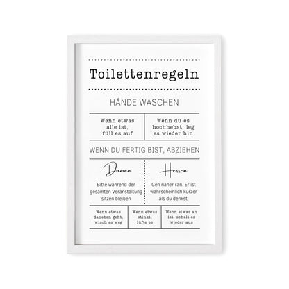 Toilettenregeln Bild Badezimmer Poster Gäste WC Deko Für Die Toilette