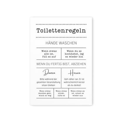 Toilettenregeln Bild Badezimmer Poster Gäste WC Deko Für Die Toilette