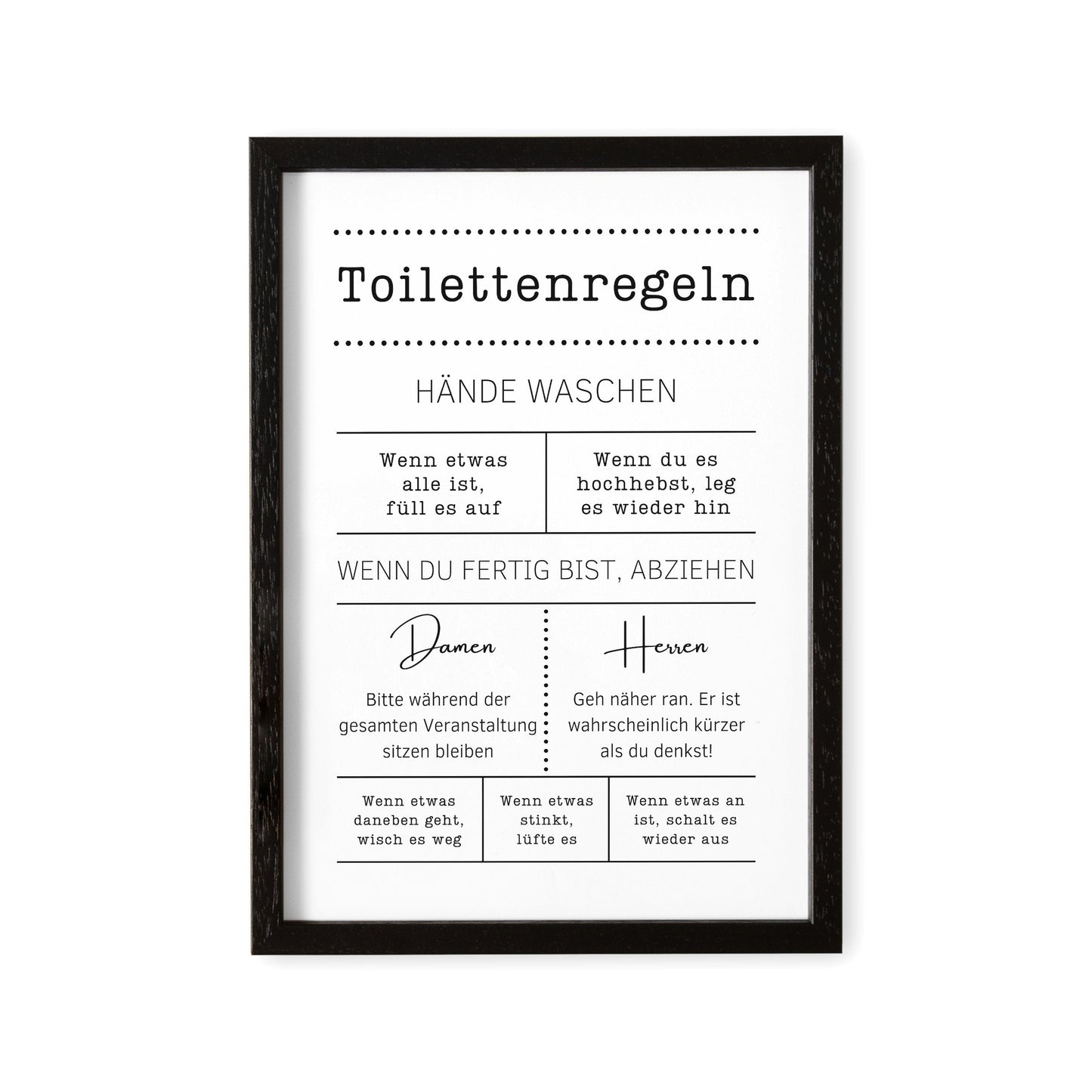Toilettenregeln Bild Badezimmer Poster Gäste WC Deko Für Die Toilette
