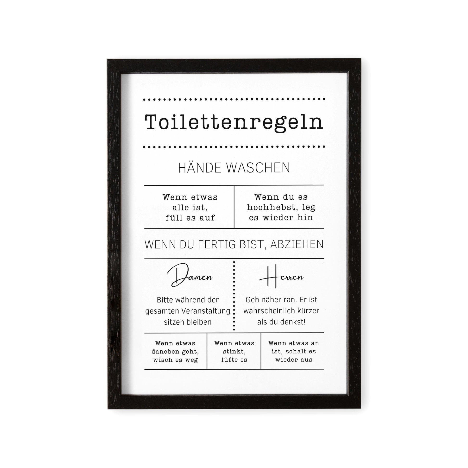 Toilettenregeln Bild Badezimmer Poster Gäste WC Deko Für Die Toilette