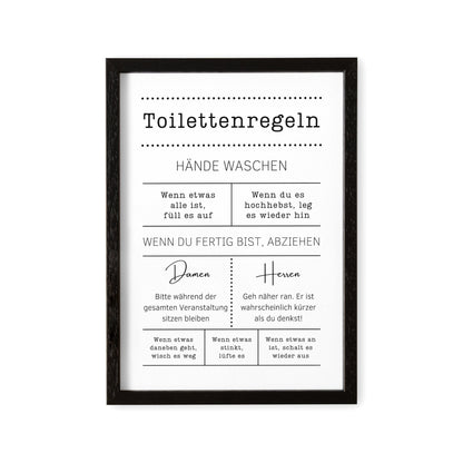 Toilettenregeln Bild Badezimmer Poster Gäste WC Deko Für Die Toilette