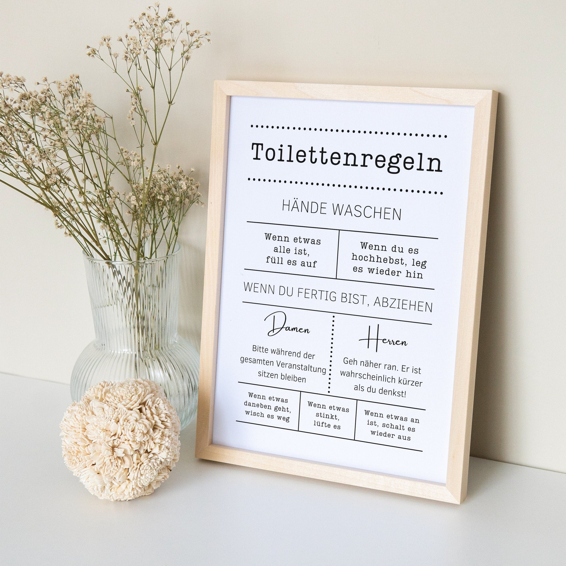 Toilettenregeln Bild Badezimmer Poster Gäste WC Deko Für Die Toilette