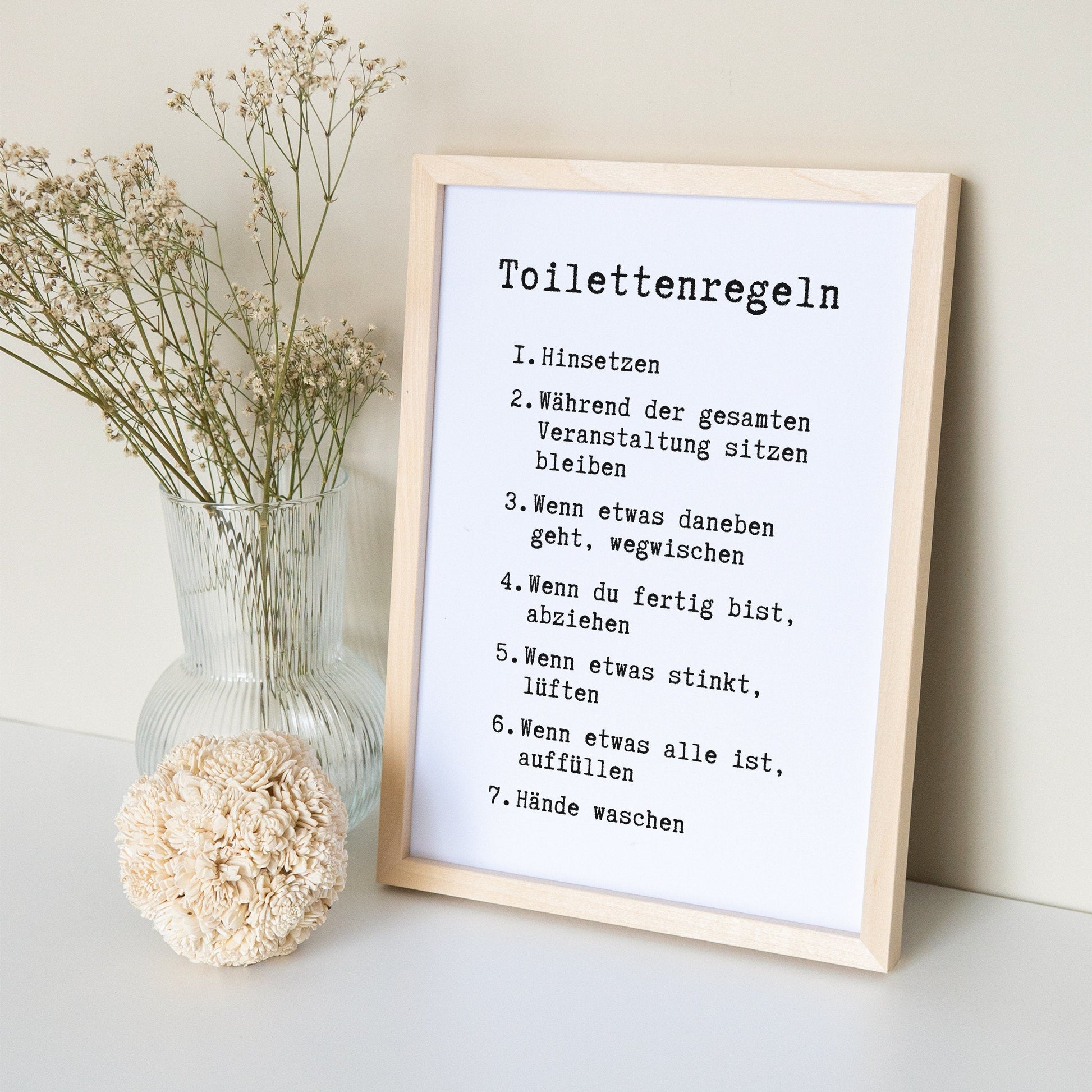 Toilettenregeln Bild Badezimmer Poster Gäste WC Deko Für Die Toilette