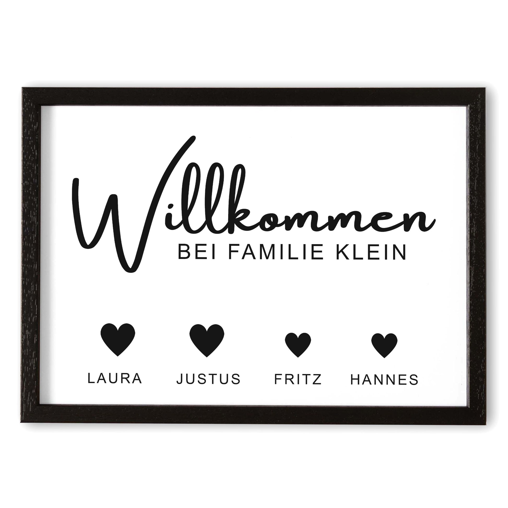 Hund & Katze Familienposter Personalisiertes Bild Für Die Familie Mit Haustier