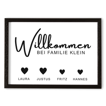 Hund & Katze Familienposter Personalisiertes Bild Für Die Familie Mit Haustier