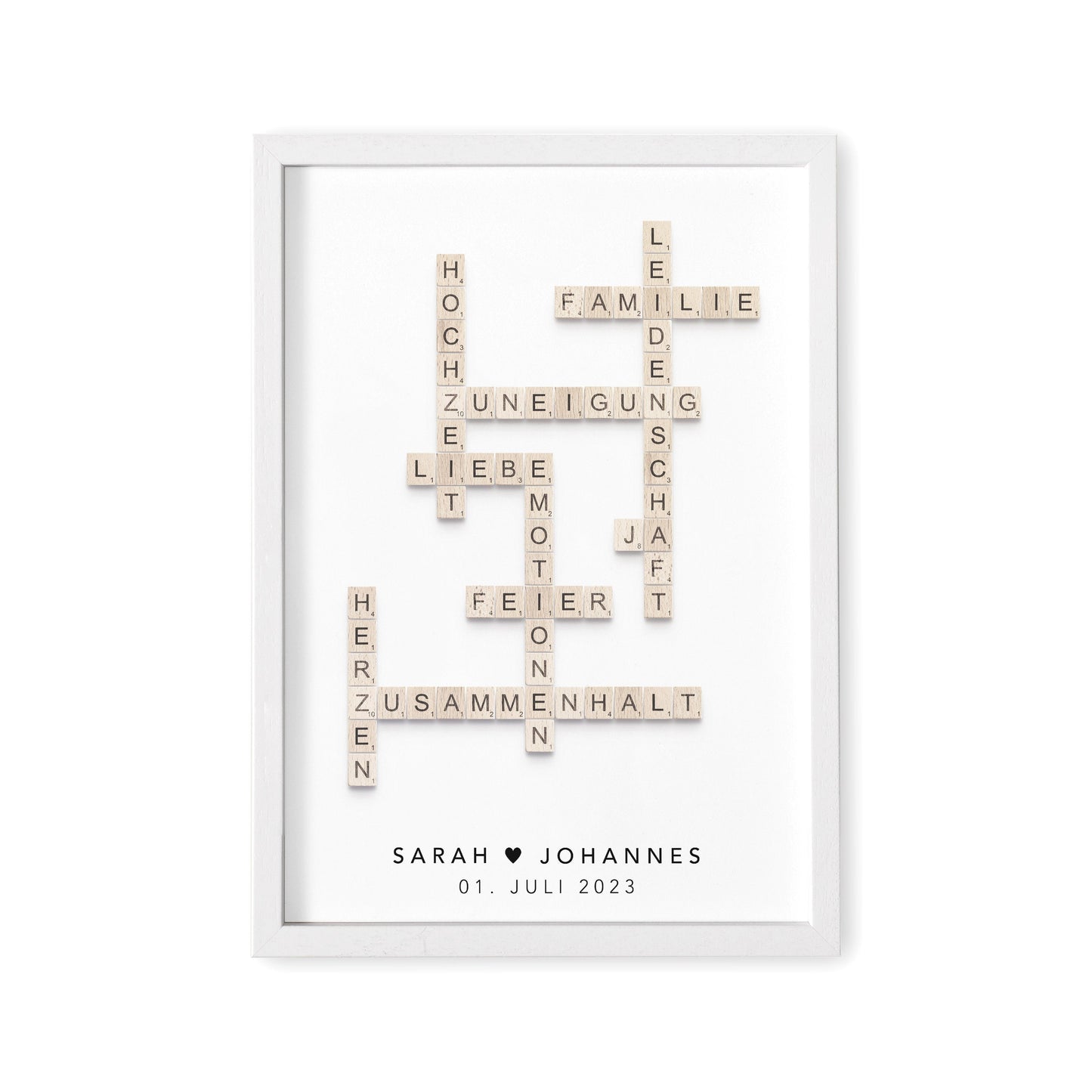 Hochzeitsgeschenk Personalisiertes Scrabble Poster Bild Zur Hochzeit Hochzeitstag