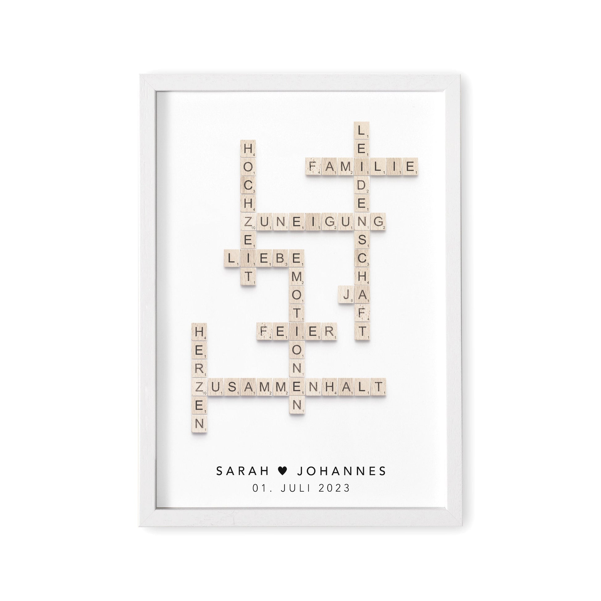 Hochzeitsgeschenk Personalisiertes Scrabble Poster Bild Zur Hochzeit Hochzeitstag