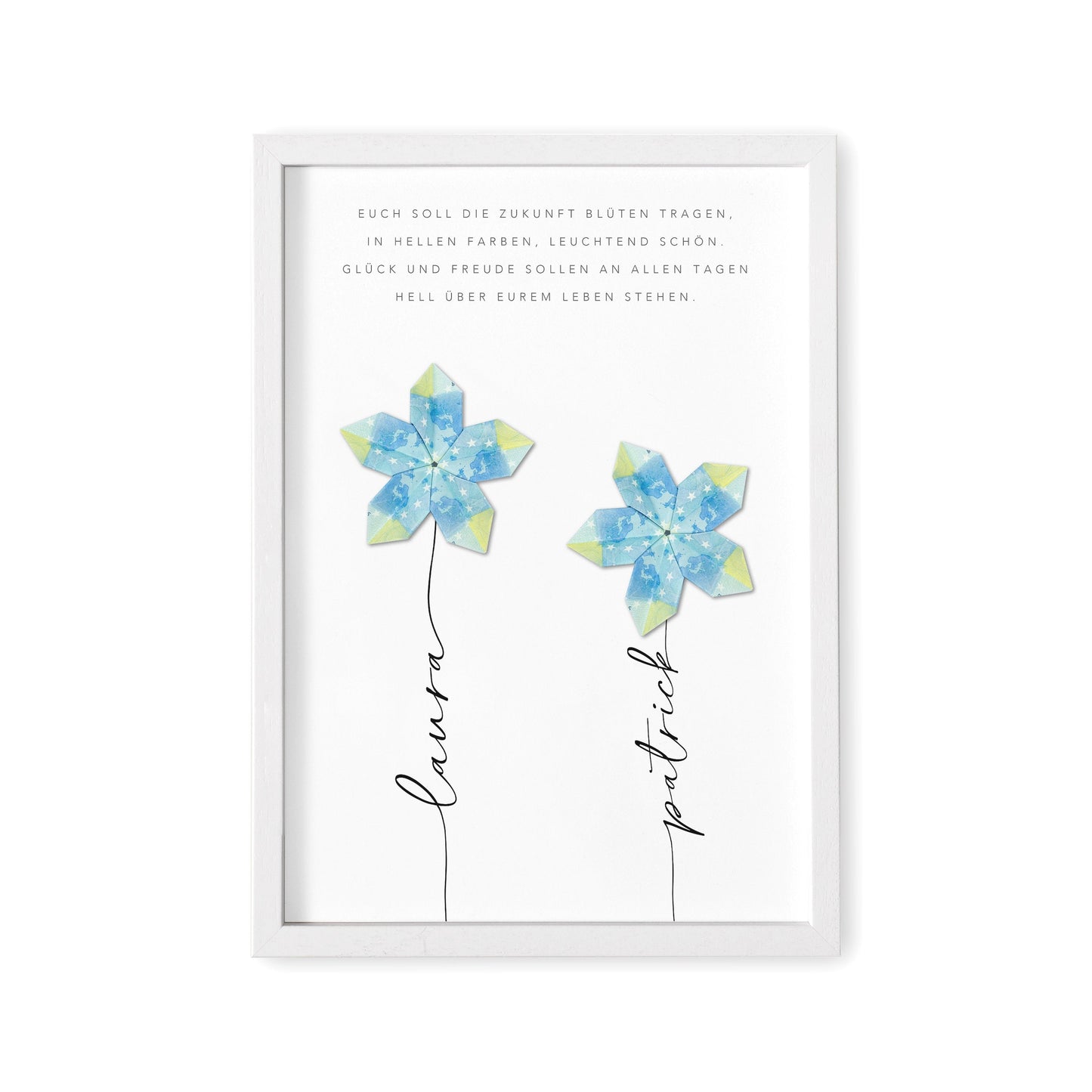 Geldgeschenk Hochzeit Blumen Bild Personalisiertes Hochzeitsgeschenk Mit Geld