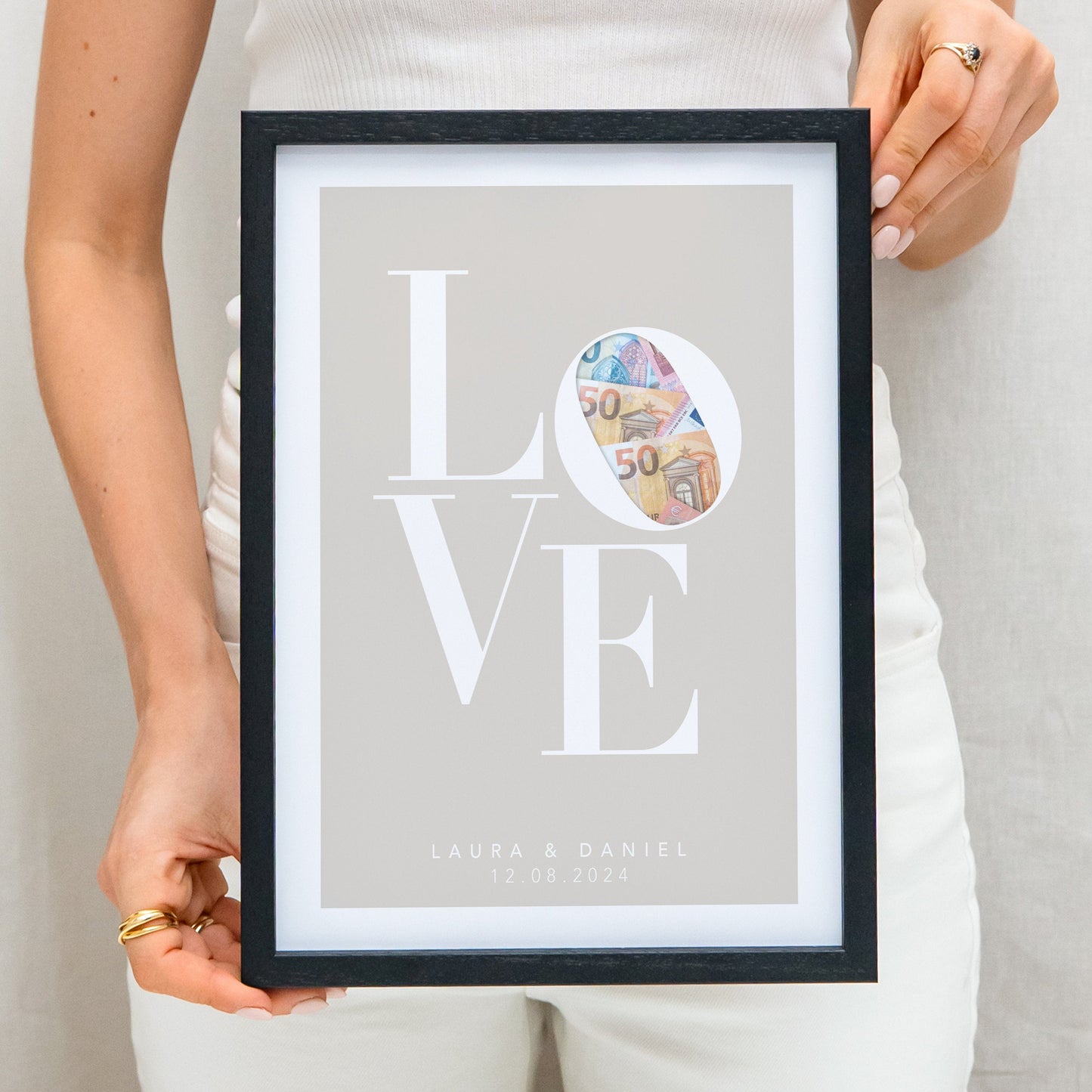 Geld Geschenk Zur Hochzeit Personalisiertes Bild "Love" Hochzeitsgeschenk