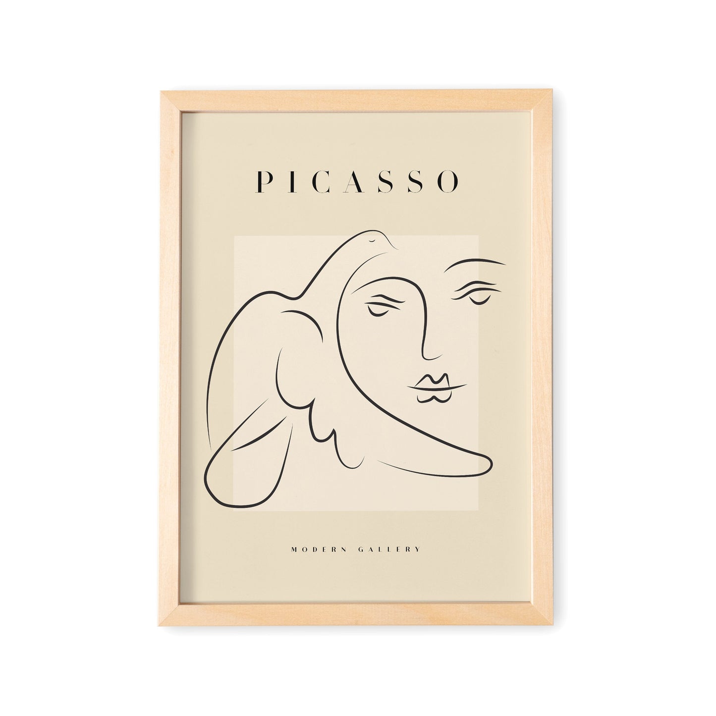 Picasso Poster Set 3 Frei Wählbare Bilder Wohnzimmer Deko Print Beige