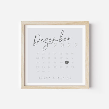 Jahrestag Poster Personalisiertes Bild Zum Hochzeitstag Jahrestagsgeschenk (OHNE RAHMEN)