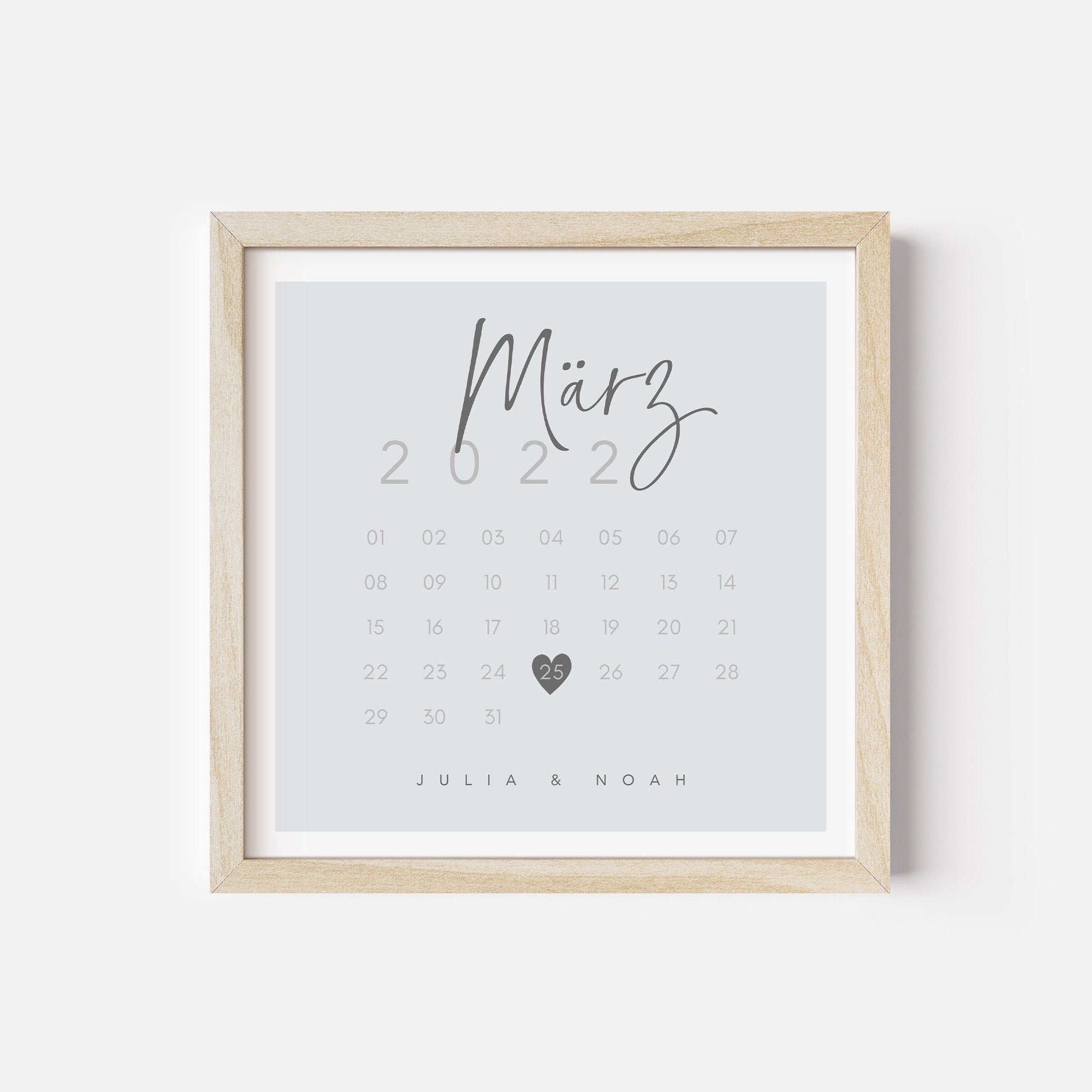 Jahrestag Poster Personalisiertes Bild Zum Hochzeitstag Jahrestagsgeschenk (OHNE RAHMEN)