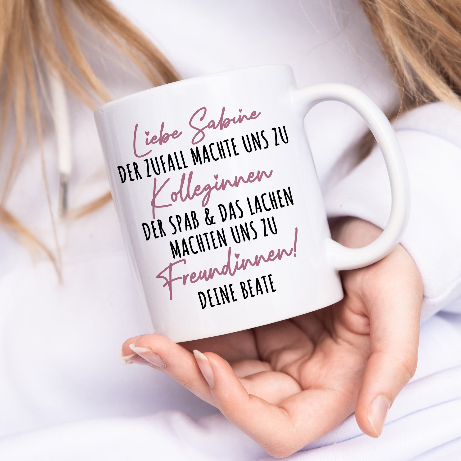 Der Zufall machte uns zu Kolleginnen Tasse Personalisiert Name Arbeitskollegin Abschied Freundinnen Geschenk