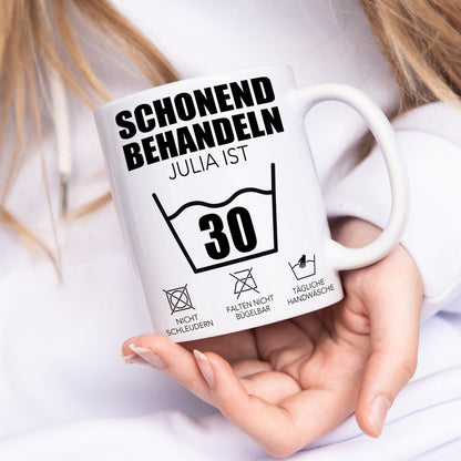 Schonend Behandeln 30 Tasse personalisiert 30. Geburtstag Geschenk Mann Frau Geburtstagsgeschenk runder Geburtstag 30 Jahre