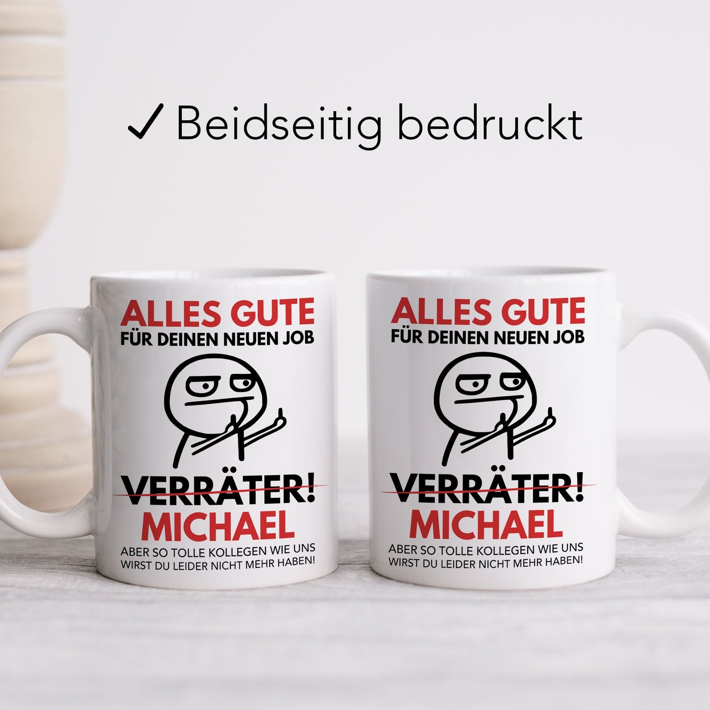 Abschiedsgeschenk Kollegen Tasse Verräter Kollege Kollegin Geschenk zum Abschied Personalisiert Arbeitskollegen Jobwechsel