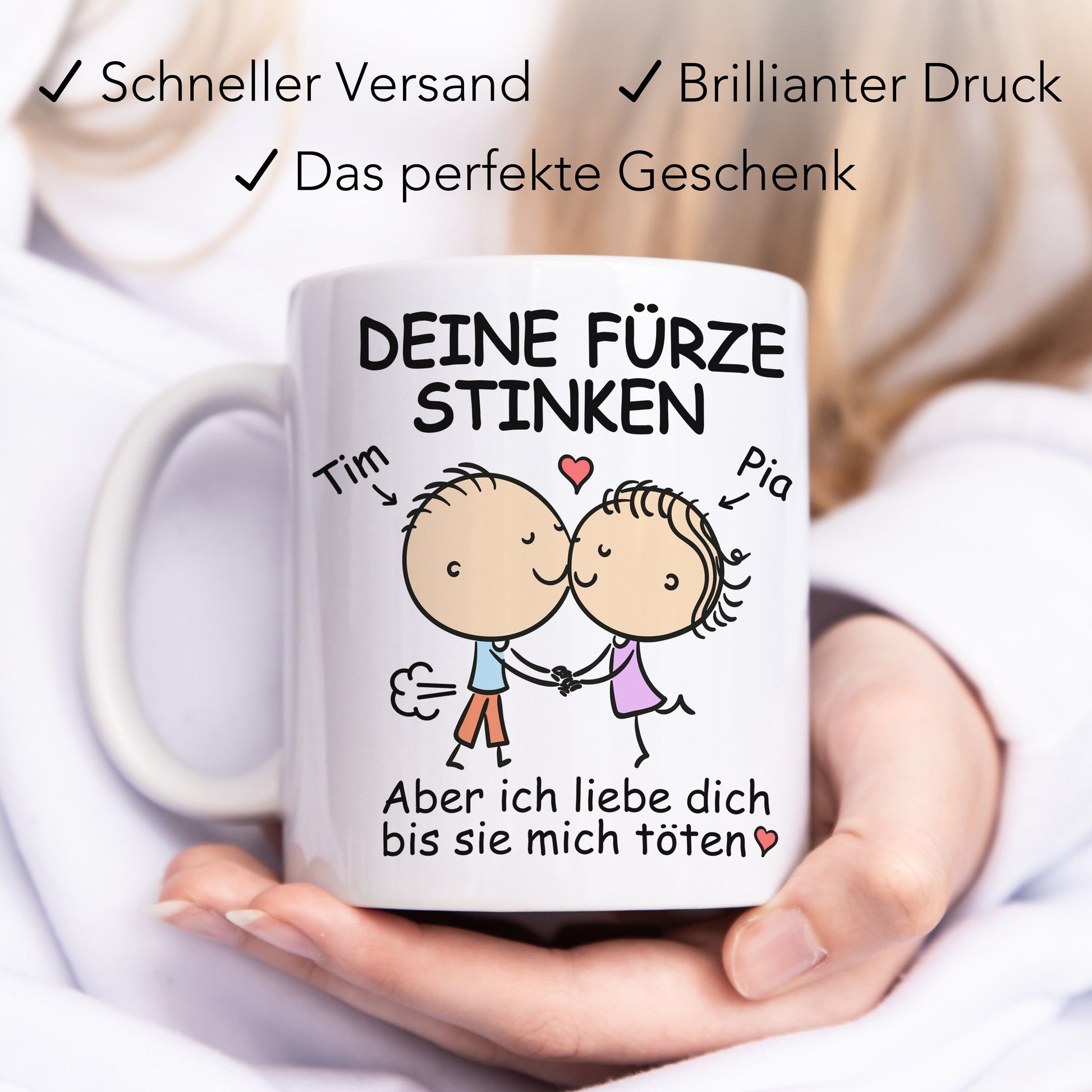 Deine Fürze Stinken Tasse zum Jahrestag Personalisiert Valentinstag Geschenk für Ihn Sie Männer Freund Partner