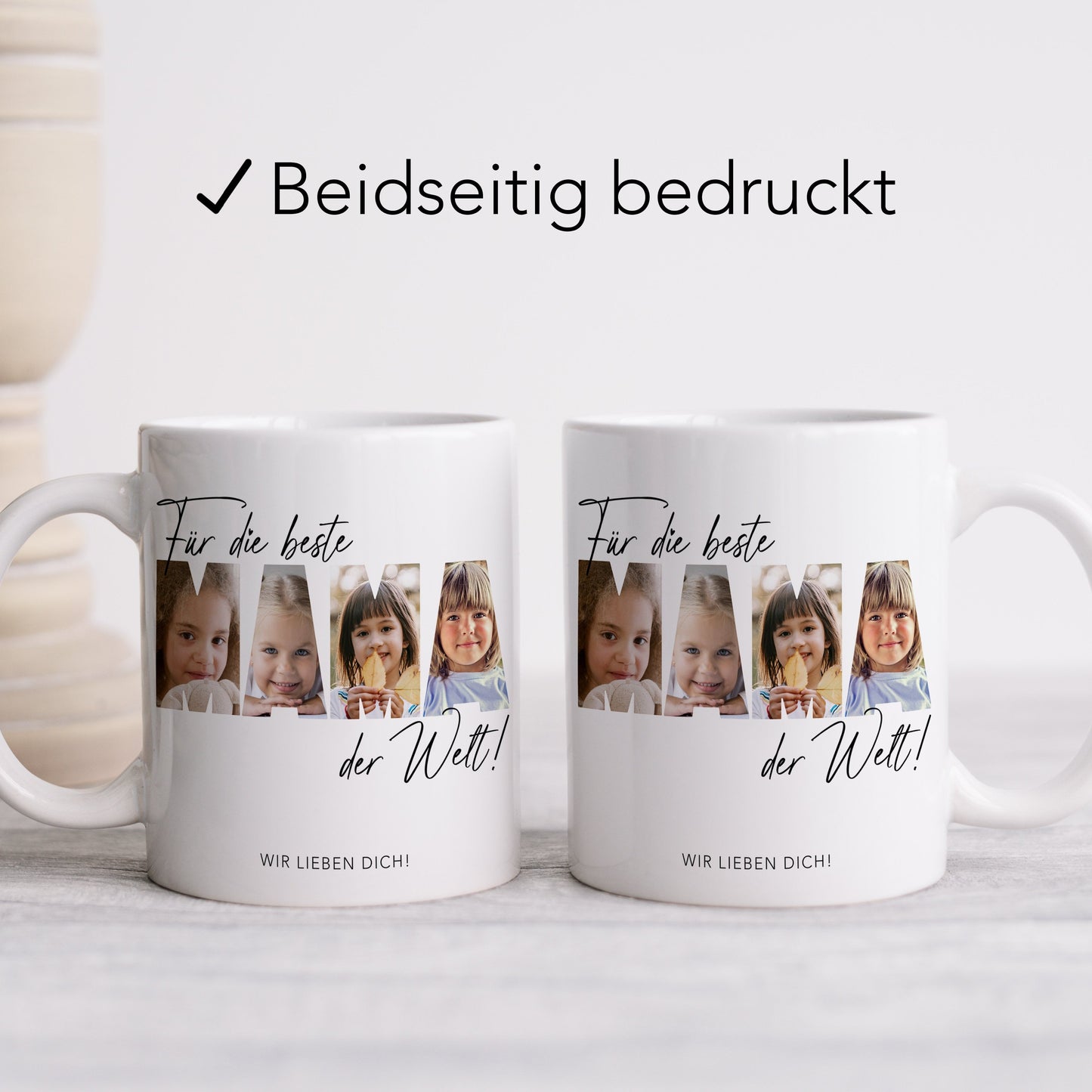 Mama Geschenk zum Geburtstag personalisierte Tasse mit Fotos der Kinder Beste Mama der Welt Muttertagsgeschenk