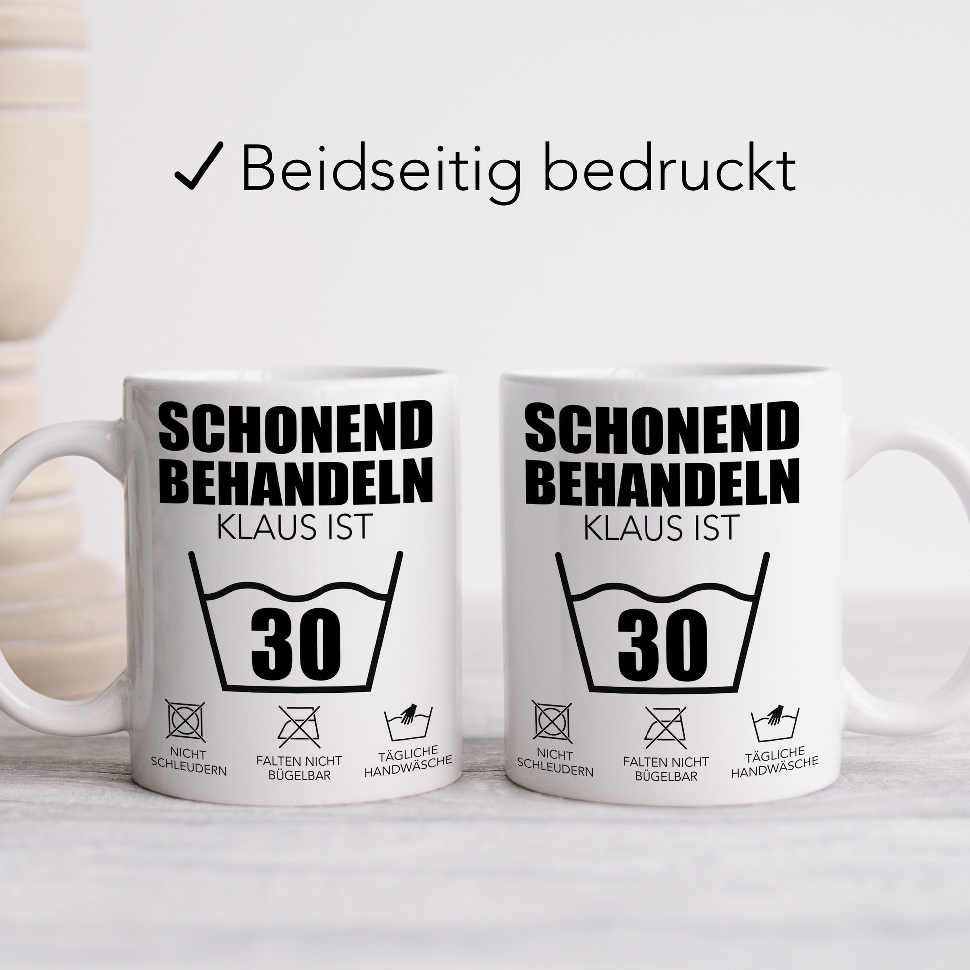 Schonend Behandeln 30 Tasse personalisiert 30. Geburtstag Geschenk Mann Frau Geburtstagsgeschenk runder Geburtstag 30 Jahre