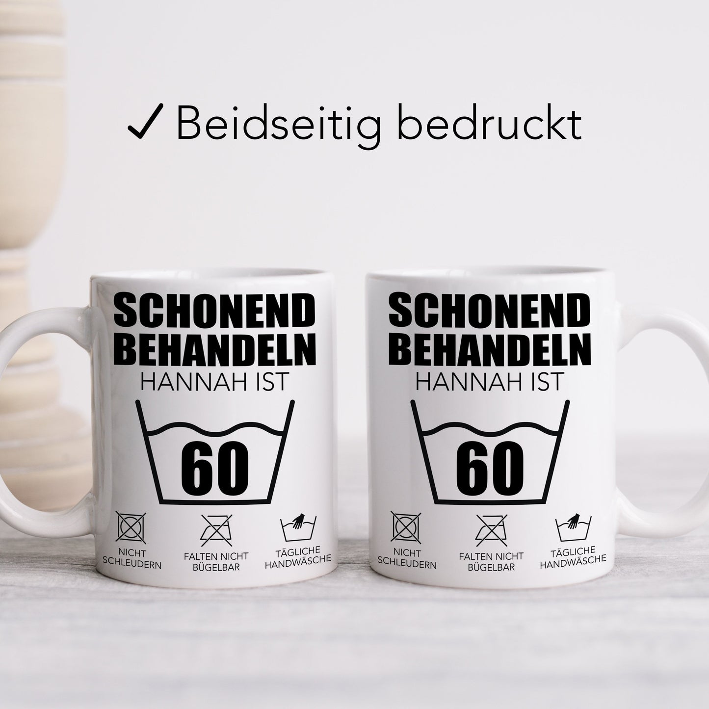Schonend Behandeln 60 Tasse personalisiert 60. Geburtstag Geschenk Mann Frau Geburtstagsgeschenk runder Geburtstag 60 Jahre