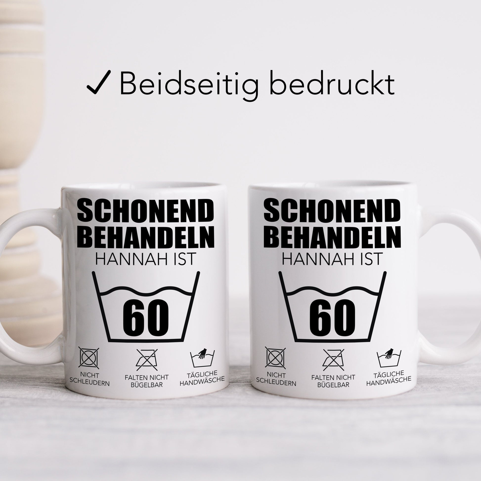 Schonend Behandeln 60 Tasse personalisiert 60. Geburtstag Geschenk Mann Frau Geburtstagsgeschenk runder Geburtstag 60 Jahre