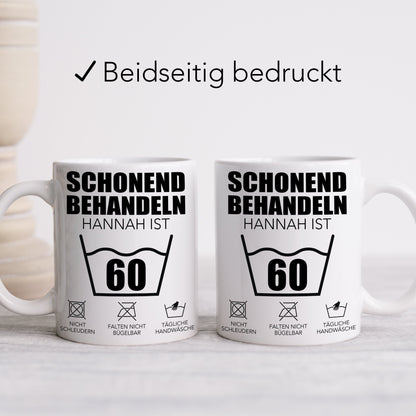 Schonend Behandeln 60 Tasse personalisiert 60. Geburtstag Geschenk Mann Frau Geburtstagsgeschenk runder Geburtstag 60 Jahre