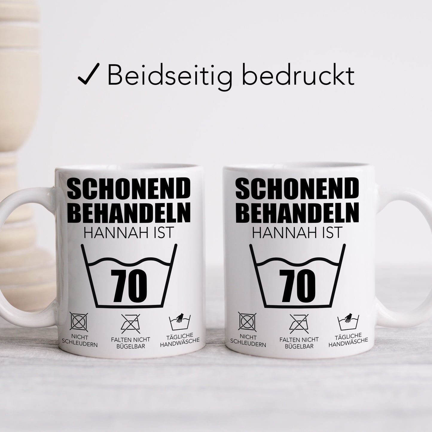Schonend Behandeln 70 Tasse personalisiert 70. Geburtstag Geschenk Mann Frau Geburtstagsgeschenk runder Geburtstag 70 Jahre