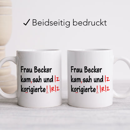 Deutschlehrer Tasse für Lehrerin personalisiertes Grundschullehrerin Geschenk Lehrer Kaffeetasse Lustiges Lehrergeschenk