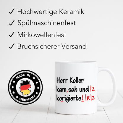 Deutschlehrer Tasse für Lehrerin personalisiertes Grundschullehrerin Geschenk Lehrer Kaffeetasse Lustiges Lehrergeschenk