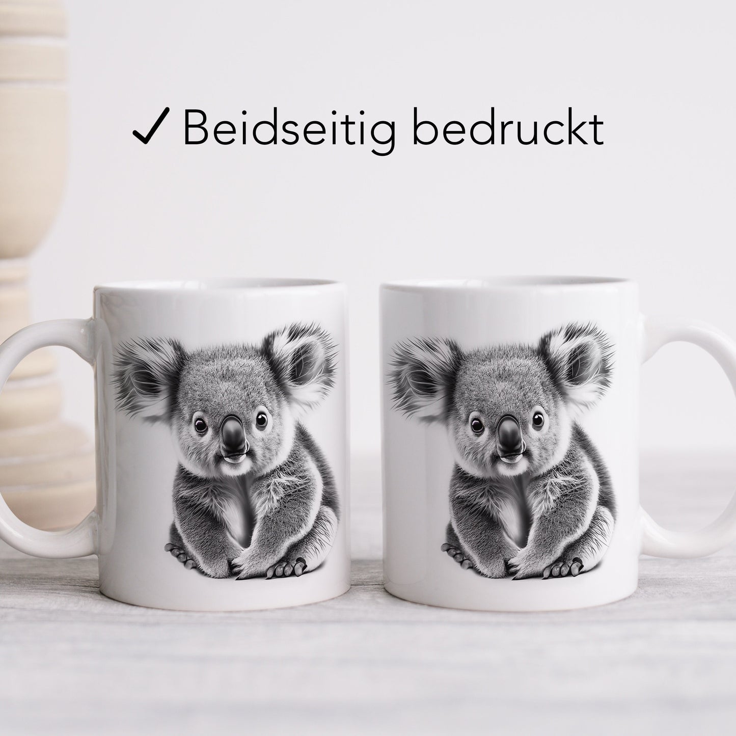Koala Tasse Geschenk für Freundin Kinder oder Familie Kaffeetasse Kaffeebecher Keramiktasse mit süßem Koala Bär
