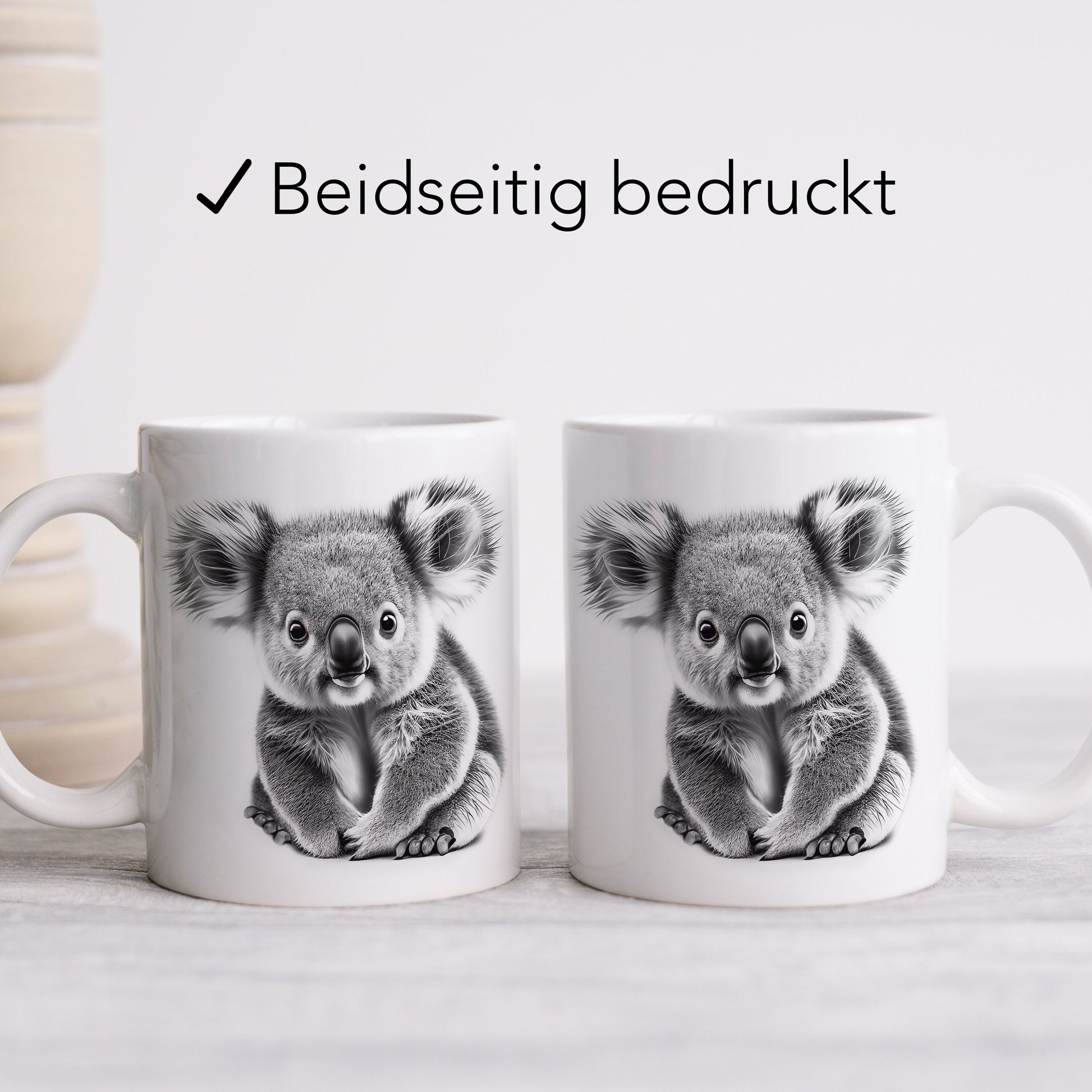 Koala Tasse Geschenk für Freundin Kinder oder Familie Kaffeetasse Kaffeebecher Keramiktasse mit süßem Koala Bär