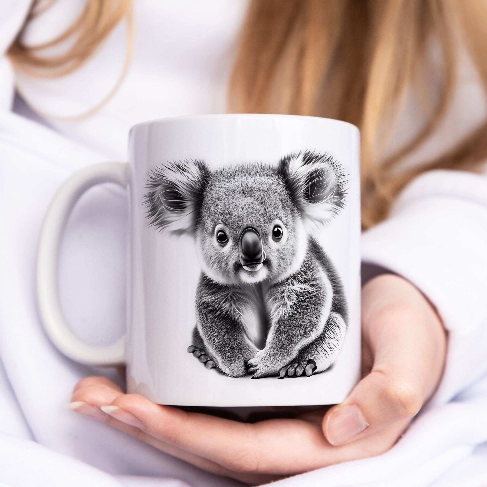 Koala Tasse Geschenk für Freundin Kinder oder Familie Kaffeetasse Kaffeebecher Keramiktasse mit süßem Koala Bär