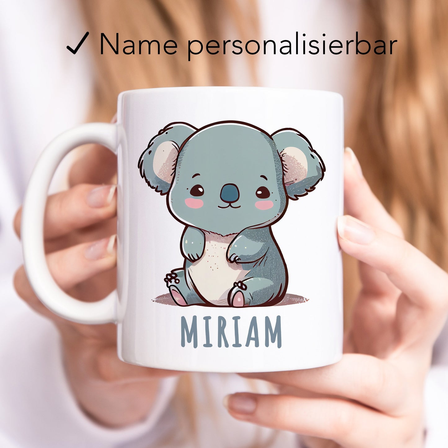 Kindertasse personalisierte Namenstasse aus Keramik mit Koala Baby Namensgeschenk für Kinder Geschenk