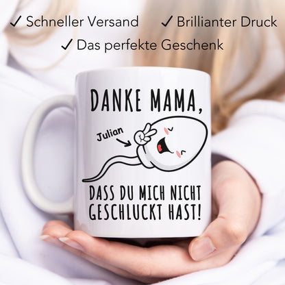 Mama Tasse personalisiert Geschenk Muttertag lustige Tasse mit Spruch Mutter Tochter Sohn Muttertagsgeschenk