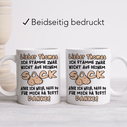 Stiefvater Geschenk Stiefpapa Tasse personalisiert Lustiger Spruch Stiefvatertagsgeschenk