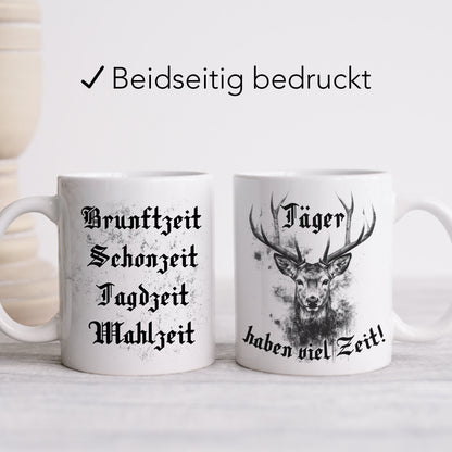 Jäger Geschenk Jagd Tasse mit Hirsch und lustigem Spruch Jagdgeschenk