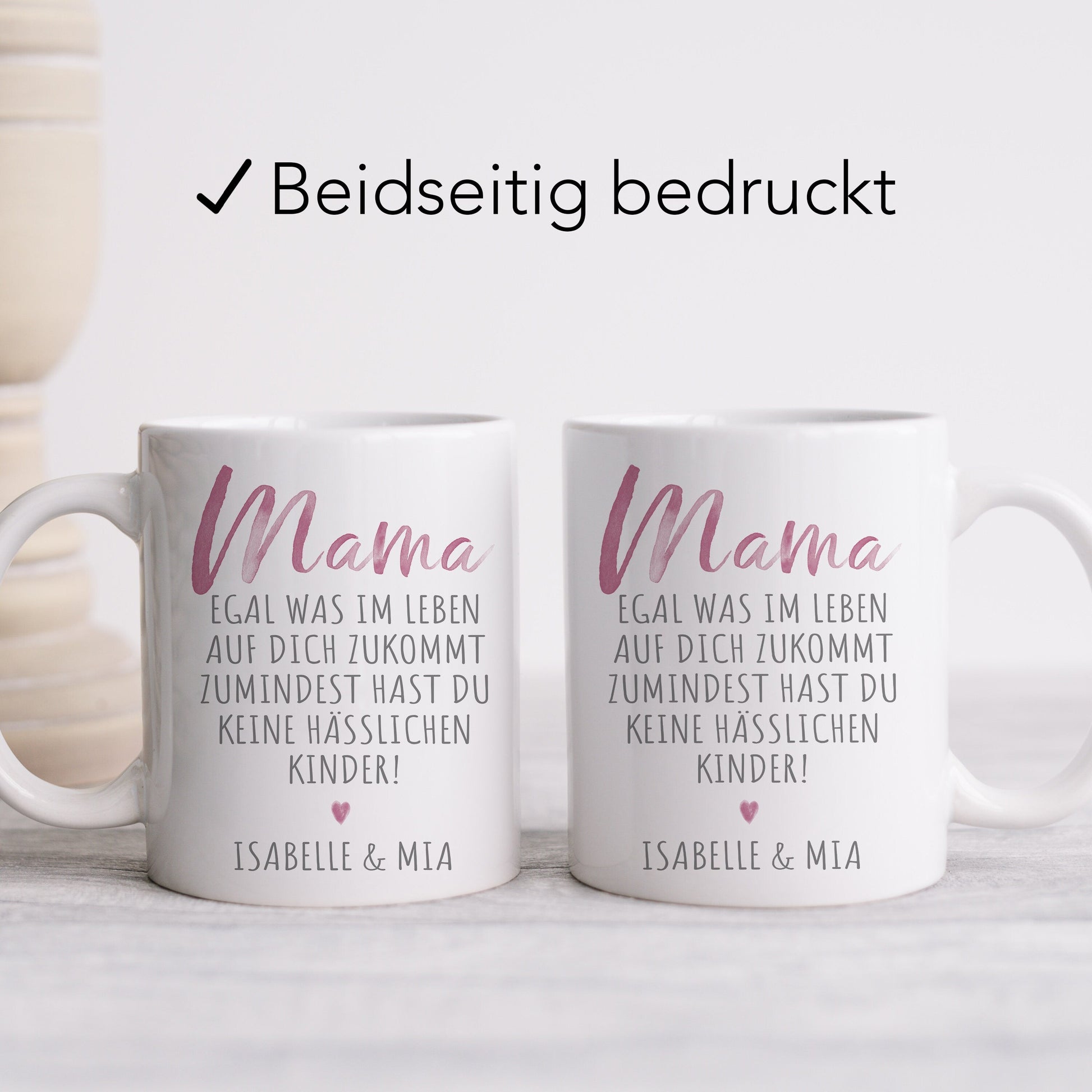 Mama Geschenk zum Geburtstag personalisierte Tasse Mutter "Hässliche Kinder" Muttertagsgeschenk