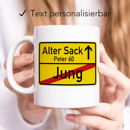 Geburtstagsgeschenk Für Männer Alter Sack Tasse personalisiert 40. 50. 60. Geburtstag Geschenk Mann