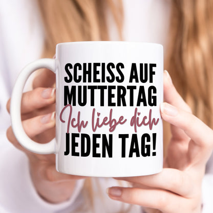 Scheiss Auf Muttertag Tasse Mama Muttertagsgeschenk personalisiert mit Foto Geschenk