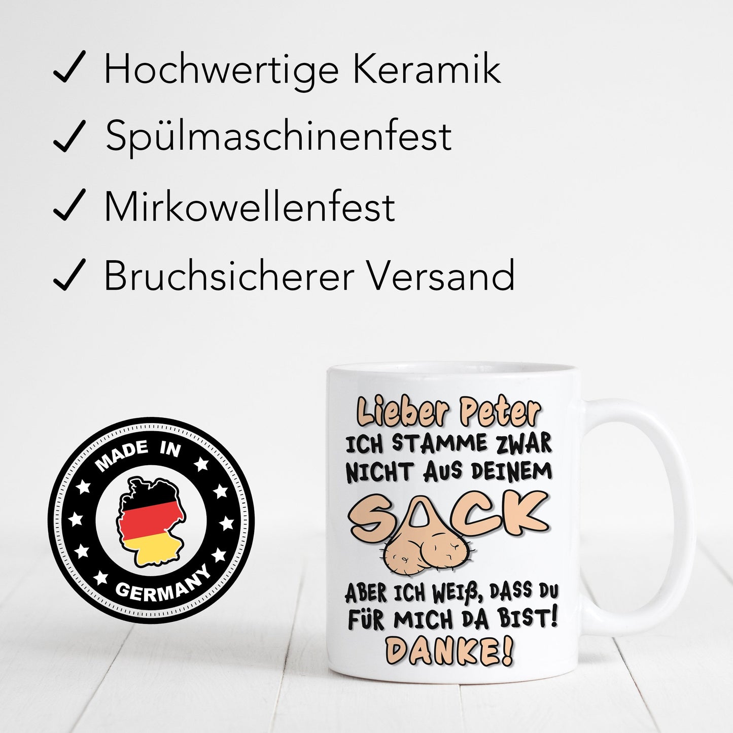 Stiefvater Geschenk Stiefpapa Tasse personalisiert Lustiger Spruch Stiefvatertagsgeschenk