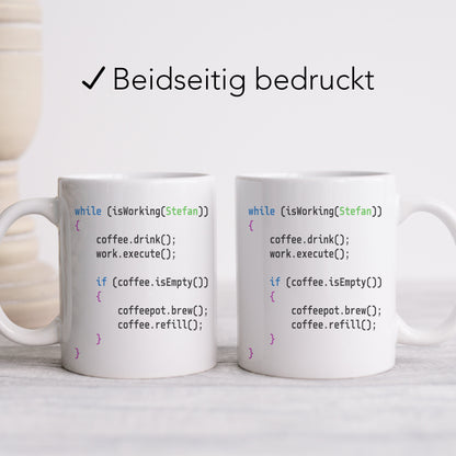 Informatiker Tasse Programmierer personalisierte Kaffeetasse IT Nerd Geschenk für Code Entwickler Developer Geschenkidee