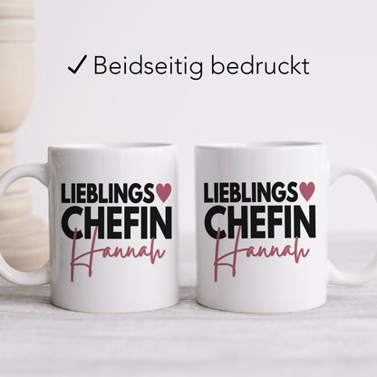 Chefin Geschenk Tasse Personalisiert für Chefin Abteilungsleiter Abschiedsgeschenk Büro Kaffeebecher Lieblingskollegin