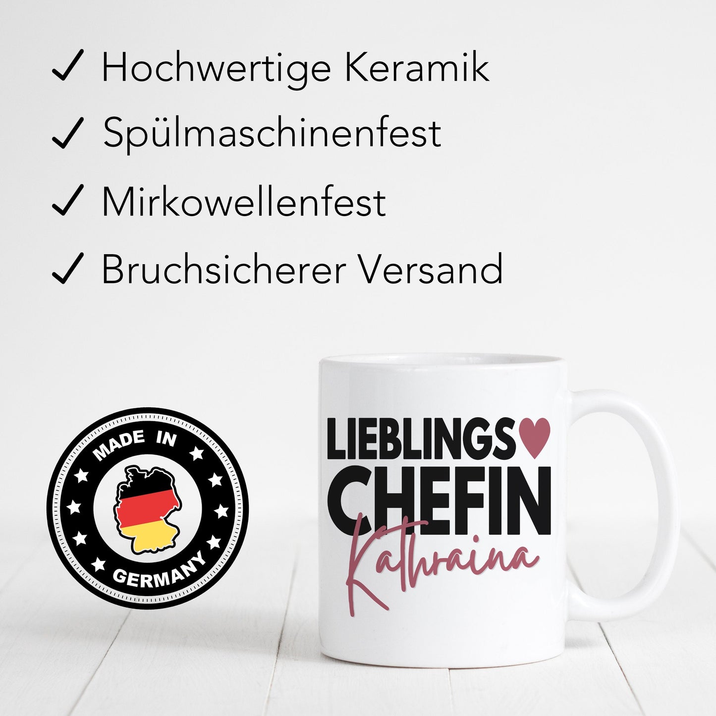 Chefin Geschenk Tasse Personalisiert für Chefin Abteilungsleiter Abschiedsgeschenk Büro Kaffeebecher Lieblingskollegin