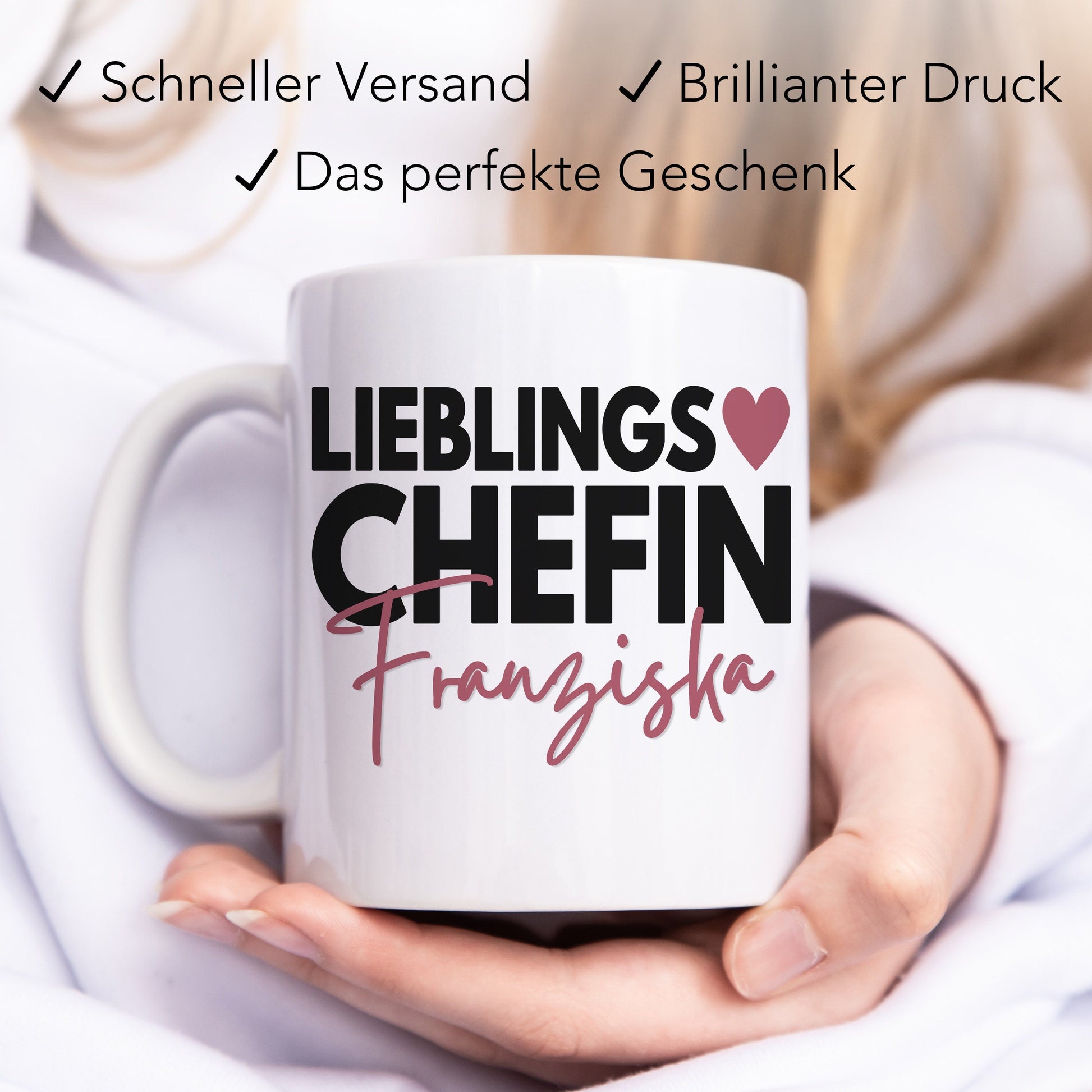 Chefin Geschenk Tasse Personalisiert für Chefin Abteilungsleiter Abschiedsgeschenk Büro Kaffeebecher Lieblingskollegin