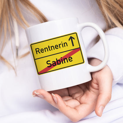 Rente Geschenk für Mann Frau personalisierte Tasse Renteneintritt Pensionierung Rentner