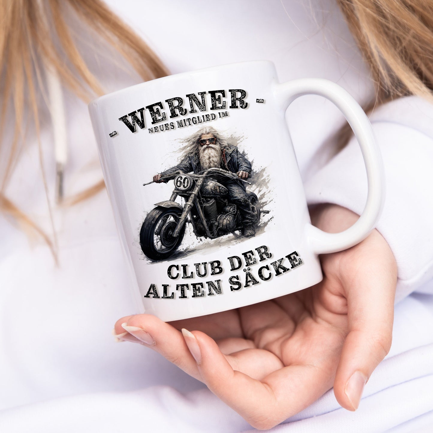 Geschenk 60. Geburtstag Mann Motorrad Tasse "Club der alten Säcke" Geburtstagsgeschenk Männer