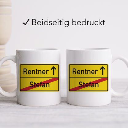 Rente Geschenk für Mann Frau personalisierte Tasse Renteneintritt Pensionierung Rentner