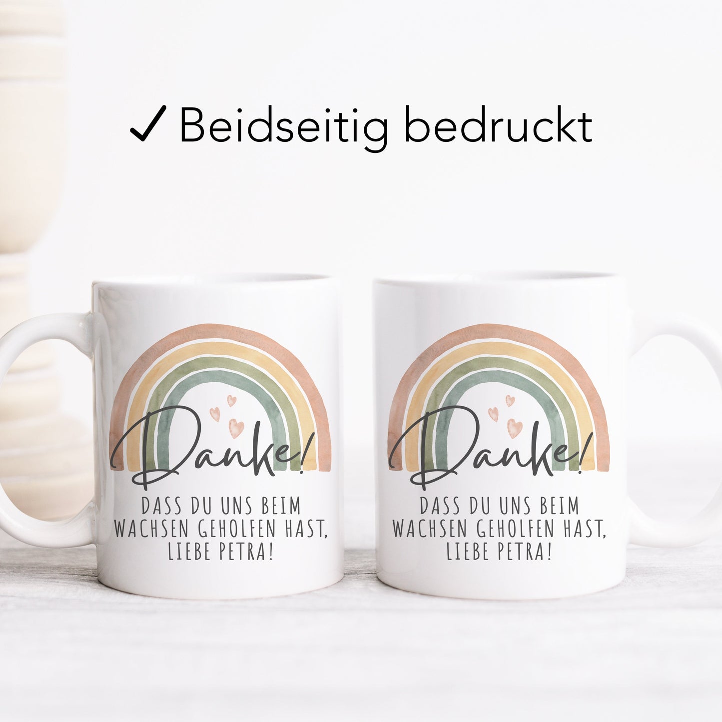Abschiedsgeschenk Erzieherin Tasse personalisiert "Danke dass du mir beim wachsen geholfen hast" Dankeschön Geschenk