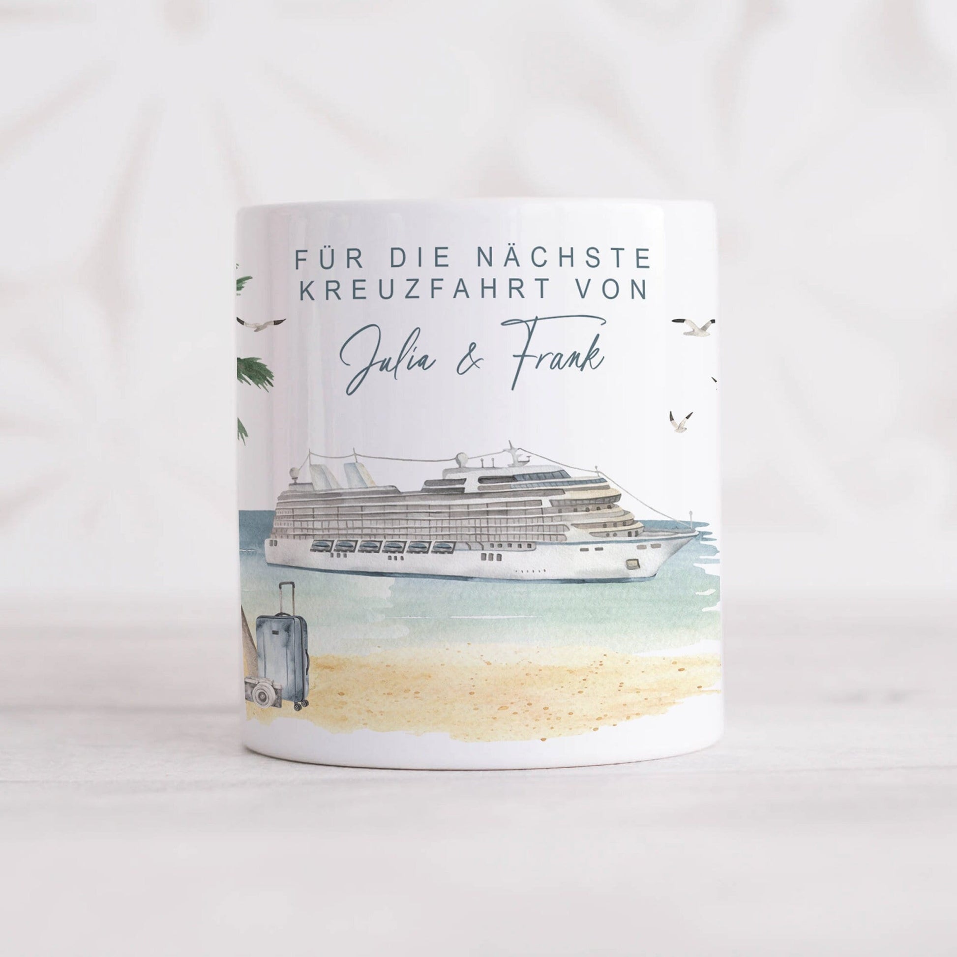 Kreuzfahrt Geschenk Spardose Schiff personalisiertes Geldgeschenk Schiffsreise Kreuzfahrt Reisekasse Kreuzfahrtschiff Urlaub Geschenk